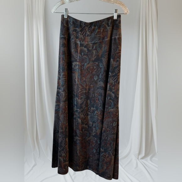 Soft Surroundings Women's Brown Patterned Skirt - Picture 2 of 5